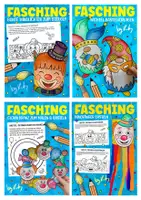 Vorschau - Arbeitsblätter - Basteln & Malen für Fasching & Karneval - Kunst Materialpaket - Deckblatt