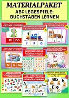 Vorschau - Arbeitsblätter - ABC-Komplettpaket: Buchstaben erkennen, lesen & legen | Lernspiele-Bundle für Kita, Vorschule & 1. Klasse - Deckblatt