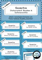 Vorschau - Arbeitsblätter - Materialpaket: Stationsarbeit Geometrie – Baupläne, Gebäude & Seitenansichten (4. -6. Klasse) - Deckblatt