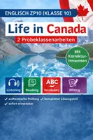 Vorschau - Arbeitsblätter - Life in Canada – 2x ZP10 Englisch Klassenarbeiten mit Lösungen - Deckblatt