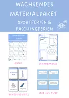 Vorschau - Spiele - Materialpaket: Sportferien / Fasnachtsferien / Faschingferien - Deckblatt