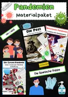 Vorschau - Arbeitsblätter - Pandemien Materialpaket: COVID-19, Pest, Spanische Grippe & HIV / AIDS - Deckblatt