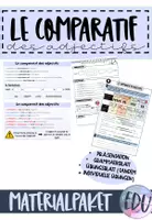 Vorschau - Arbeitsblätter - FR Materialpaket Le comparatif des adjectifs - Deckblatt