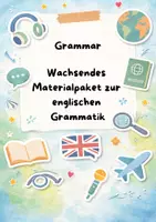 Vorschau - Arbeitsblätter - Wachsendes Materialpaket englische Grammatik - Deckblatt