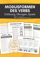 Vorschau - Arbeitsblätter - Sparpaket Modusformen des Verbs - Deckblatt