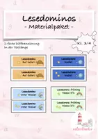 Vorschau - Spiele - Leseförderung Lesedominos Klasse 3/4 wachsendes Materialpaket - Deckblatt