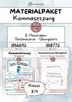 Vorschau - Arbeitsblätter - Materialpaket Kommasetzung - Deckblatt