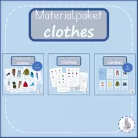 Vorschau - Arbeitsblätter - Bundle Materialpaket clothes Englischunterricht Kleidung - Deckblatt