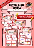 Vorschau - Präsentationen/Tafelbilder - Materialpaket: Blitzlesen - 9 animierte Präsentationen I in Anlehnung an ZEBRA - Teil A - Deckblatt