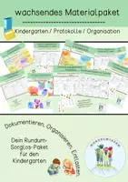 Vorschau - Arbeitsblätter - wachsende Materialpaket / KITA / Kindergarten / Protokolle / Organisation - Deckblatt