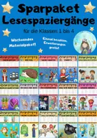 Vorschau - Arbeitsblätter - Sparpaket Lesespaziergänge (Growing Bundle) - Deckblatt