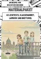 Vorschau - Unterrichtsreihen - 📘 4 Lesetests, Klassenarbeit, Lesetagebuch & 🎲 Brettspiel zu „Der Beschützer der Diebe“ – Komplettpaket für den Literaturunterricht (A/B-Variante) - Deckblatt