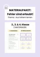 Vorschau - Arbeitsblätter - Materialpaket Positive Fehlerkultur (2.- 4.Klasse) - Deckblatt