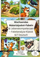 Vorschau - Arbeitsblätter - Wachsendes Materialpaket-Fabeln & Lebenskompetenzen – Teamarbeit, Manipulation & Machtmissbrauch verstehen (mit Lösungen) | Klasse 6/7 Deutsch - Deckblatt