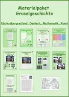 Vorschau - Arbeitsblätter - Materialpaket Gruselgeschichte fächerübergreifend Klasse 3/4 - Deckblatt
