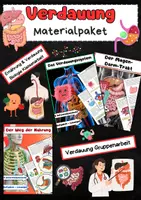 Vorschau - Arbeitsblätter - Verdauung Materialpaket: Magen-Darm-Trakt, Ernährung & Organe - Deckblatt