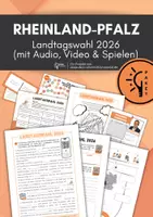Vorschau - Spiele - Sparpaket: Rheinland-Pfalz Landtagswahl 2026 (Arbeitsblätter, Spiele, Audio, Erklärvideo ...) - Deckblatt
