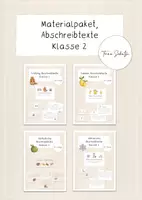 Vorschau - Arbeitsblätter - Materialpaket, Abschreibtexte, 2. Klasse - Deckblatt