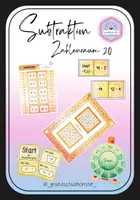 Vorschau - Arbeitsblätter - Materialpaket Subtraktion Zahlenraum 20 - Deckblatt