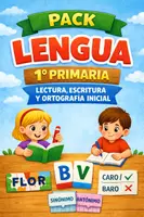 Vista previa - Hojas de trabajo - PACK LENGUA 1º PRIMARIA CASTELLANO – LECTURA, ESCRITURA Y ORTOGRAFÍA INICIAL - Portada