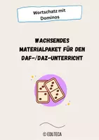 Vorschau - Arbeitsblätter - Wachsendes Materialpaket: Domino im DaF-/DaZ-Unterricht - Deckblatt