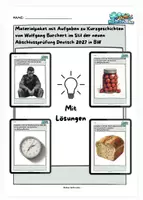 Vorschau - Arbeitsblätter - Aufgaben zu Kurzgeschichten von Borchert im Stil der neuen Abschlussprüfung 2027 Realschule Baden-Württemberg - Deckblatt