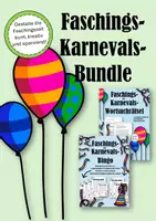 Vorschau - Spiele - Materialpaket Fasching und Karneval - Deckblatt
