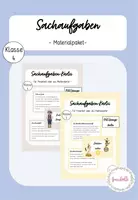 Vorschau - Stationenlernen - Materialpaket Sachaufgaben - Deckblatt