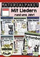 Vorschau - Stundenentwürfe - Mit Liedern rund ums Jahr - Materialpaket für die Grundschule - Deckblatt