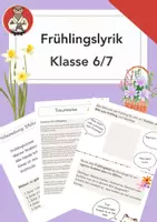 Vorschau - Unterrichtsreihen - Frühlingslyrik verstehen & gestalten: Lesen, Deuten und kreatives Gestalten (Klasse 6/7) - Deckblatt