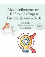 Vorschau - Arbeitsblätter - Materialpaket - Abschreibetexte mit Reflexionsfragen – Für mehr Achtsamkeit im Schulalltag - Deckblatt