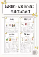 Vorschau - Arbeitsblätter - Englisch: Wachsendes Materialpaket - Deckblatt