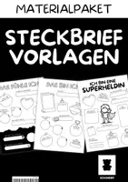 Vorschau - Mal- und Bastelvorlagen - Steckbrief Vorlagen - Materialpaket - Deckblatt