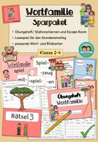 Vorschau - Arbeitsblätter - Sparpaket - Wortfamilie (Klasse 2-4) - Deckblatt
