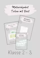 Vorschau - Arbeitsblätter - Teilen mit Rest – Mathepaket | 2.–3. Klasse - Deckblatt