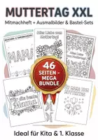 Vorschau - Arbeitsblätter - XXL-Materialpaket Muttertag: Mega-Bundle mit Mitmachheft, Ausmalbildern & Bastel-Sets Kita & 1. Klasse - Deckblatt