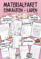 Vorschau - Unterrichtsreihen - DaZ / DaF / Deutsch - Einkaufen & Geschäfte - MATERIALPAKET - Deckblatt