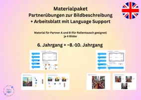 Vorschau - Arbeitsblätter - Materialpaket picture description 6.-10. Klasse - Deckblatt