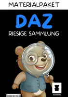 Vorschau - Arbeitsblätter - DaZ/DaF - ALLE MATERIALEN - Materialpaket, Kurzgeschichten, Wortschatz, Infotexte - GROWING BUNDLE - Deckblatt