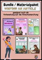 Vorschau - Stundenentwürfe - Bundle/Materialpaket - Writing an article inkl. Poster - Deckblatt