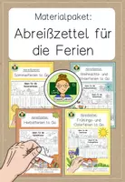 Vorschau - Mal- und Bastelvorlagen - Materialpaket: Abreißzettel gegen Langeweile in den Ferien - Deckblatt