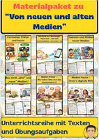 Vorschau - Arbeitsblätter - Materialpaket zu "Von neuen und alten Medien" - Deckblatt