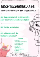Vorschau - Arbeitsblätter - Rechtschreiben in der Mittelschule (Deutsch) - Materialpaket (6./7. Klasse) - Deckblatt