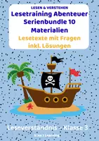 Vorschau - Stundenentwürfe - Lesetraining Abenteuer Materialpaket – Leseverständnis Klasse 3 | 10 Materialien mit Lösungen - Deckblatt
