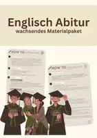 Vorschau - Arbeitsblätter - wachsendes Materialpaket: Englisch Abitur - Merkblatt, Übung mit Lösung (Sek II) - Deckblatt