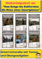 Vorschau - Arbeitsblätter - Materialpaket: Vom Kongo bis Kalifornien: Die Reise eines Smartphones - Deckblatt