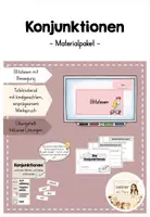 Vorschau - Arbeitsblätter - Konjunktionen (Bindewörter) – Komplettpaket | Blitzlesen, Tafelmaterial & Übungsheft (3./4. Klasse) - Deckblatt