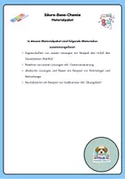 Vorschau - Arbeitsblätter - Materialpaket: Säure-Base-Chemie - Deckblatt