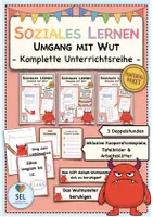 Vorschau - Stundenentwürfe - Sozialtraining zum Umgang mit Wut: Komplettpaket (6 Unterrichtsstunden) / Klasse 2 & 3 / Soziales Lernen - Deckblatt