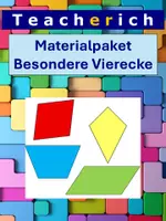 Vorschau - Arbeitsblätter - Materialpaket "Besondere Vierecke (Parallelogramm, Raute, Deltoid, Trapez)" - Deckblatt